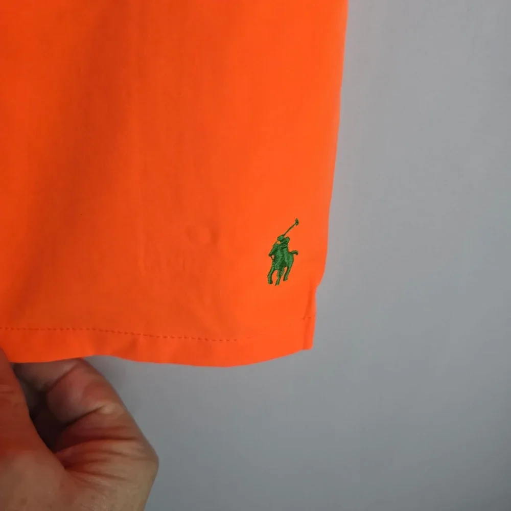 Polo‎ Ralph Lauren Mens Neon Orange Swim Trunks Cargo Shorts 2XLT 711858958005